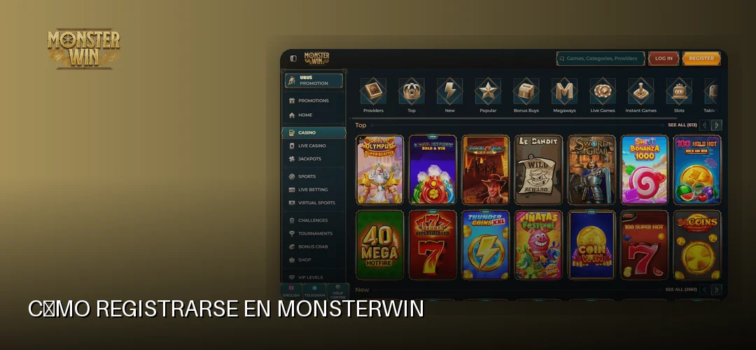Cómo registrarse en MonsterWin